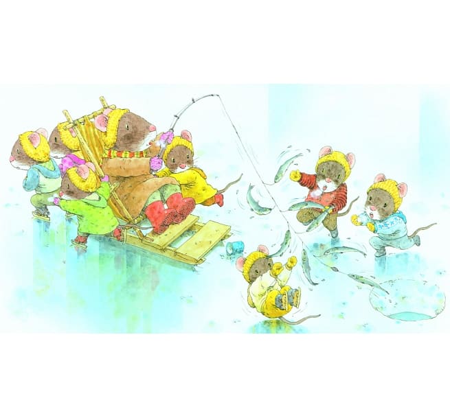 七隻小老鼠系列四書組:七隻小老鼠去海邊、七隻小老鼠挖地瓜、七隻小老鼠愛釣魚、七隻小老鼠去上學